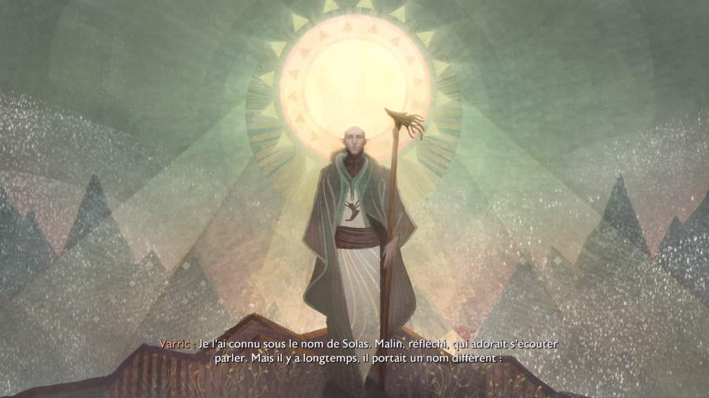 Solas, the player's companion in Inquisition, is a key character in this new story.